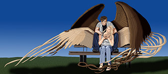 Benjamin Burnley and fiance Rhiannon